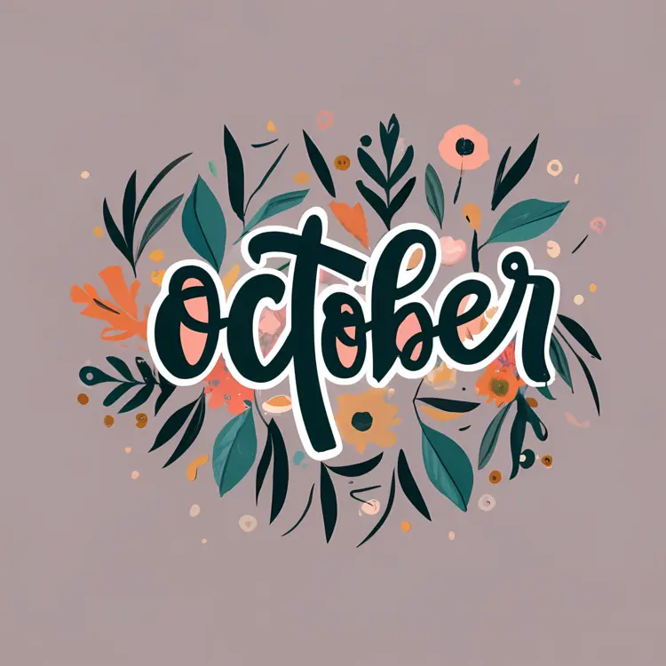 October with Leafy Design