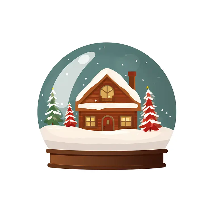 Snow Globe with Cozy Cabin
