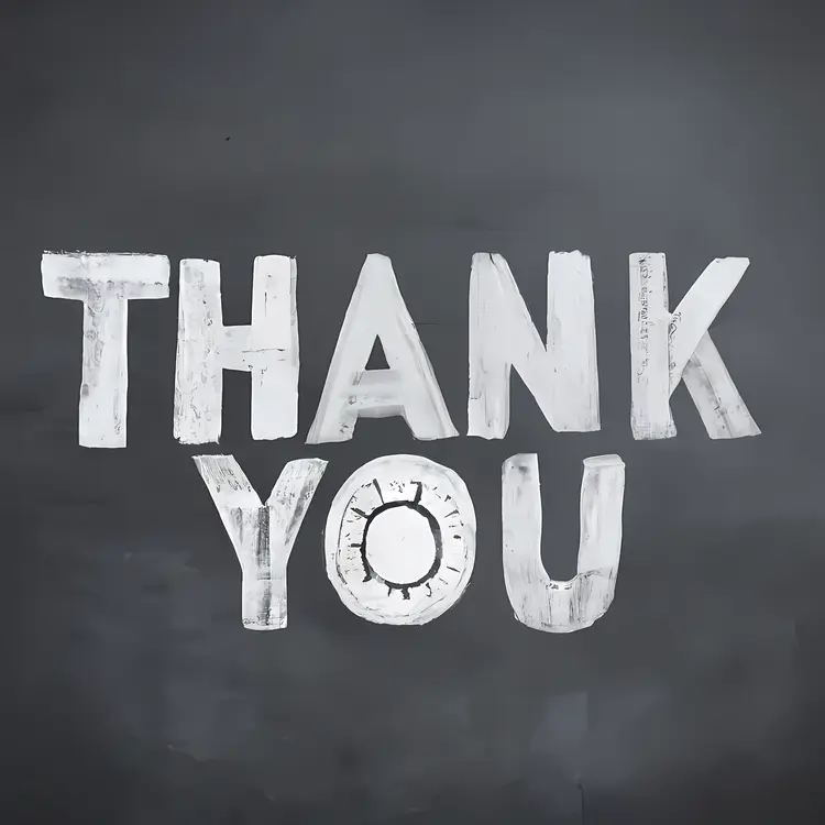 Chalkboard Style Thank You Text