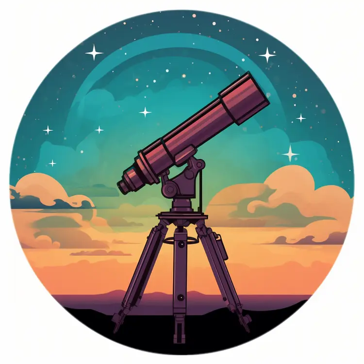 Telescope Under the Starry Sky