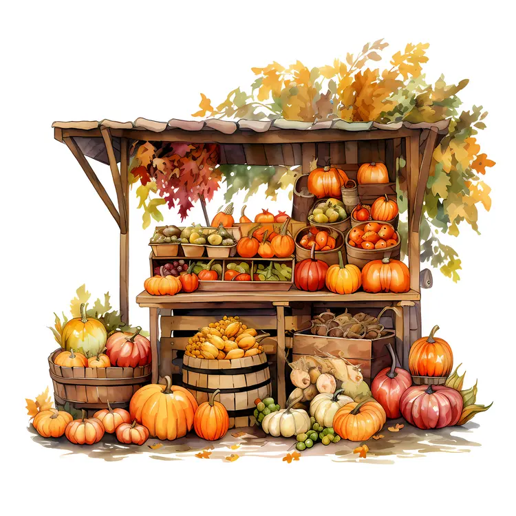 Autumn Harvest Market Stall