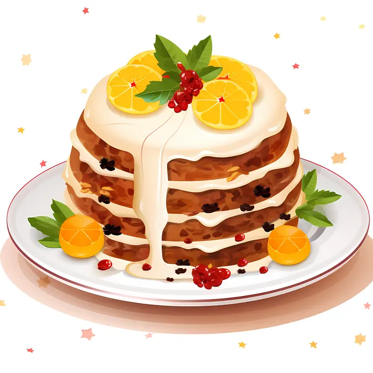 Delicious Pancake with Orange and Cream