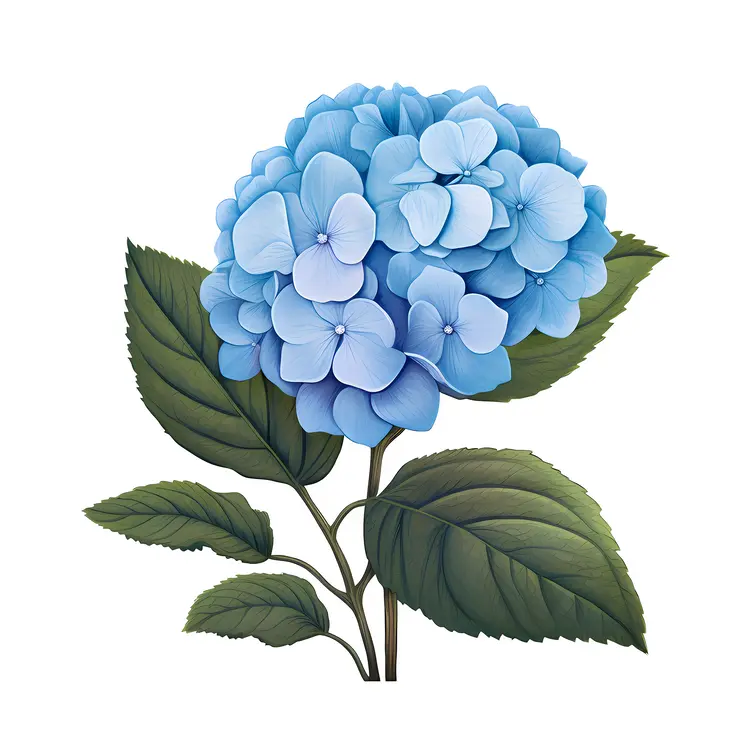 Beautiful Blue Hydrangea Flower