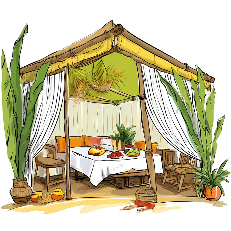 Tropical Cabana for Relaxation