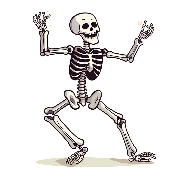 Dancing Skeleton Cartoon