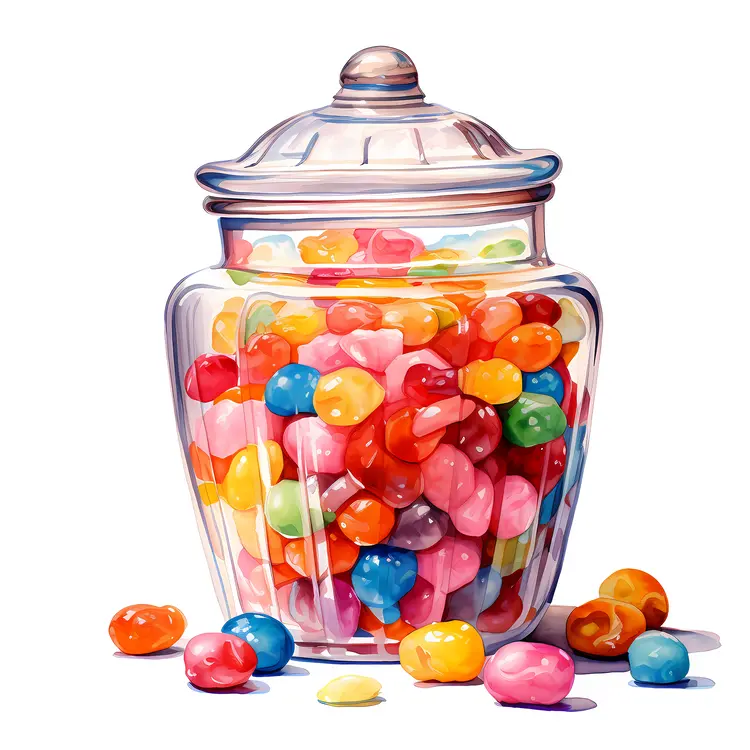 Colorful Candy Jar
