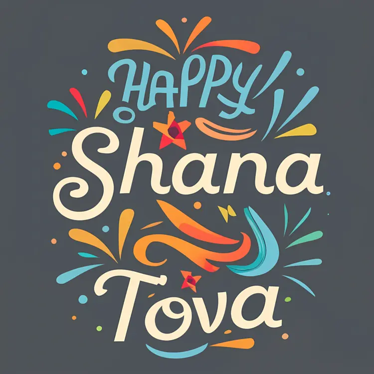 Colorful Shana Tova Greeting