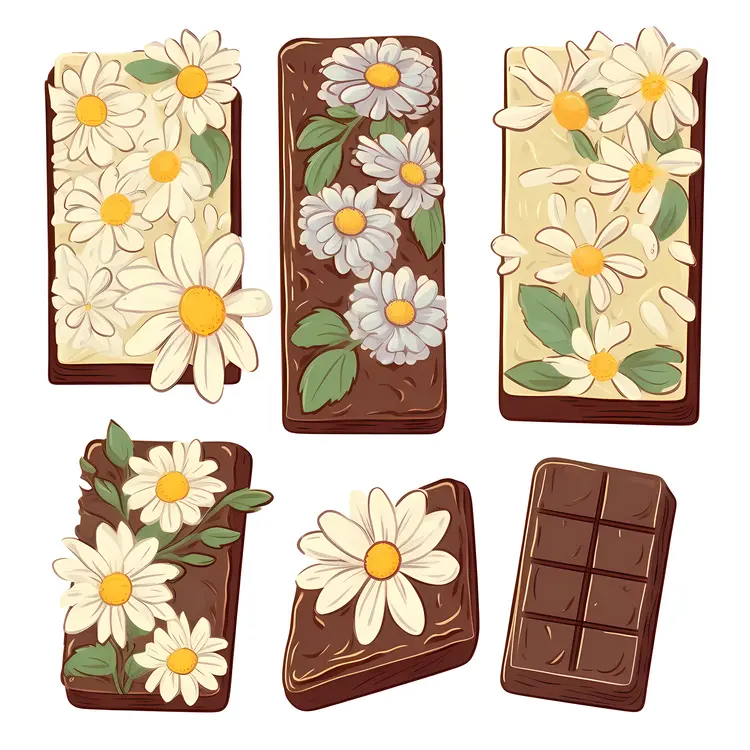 Daisies on Chocolate Bars