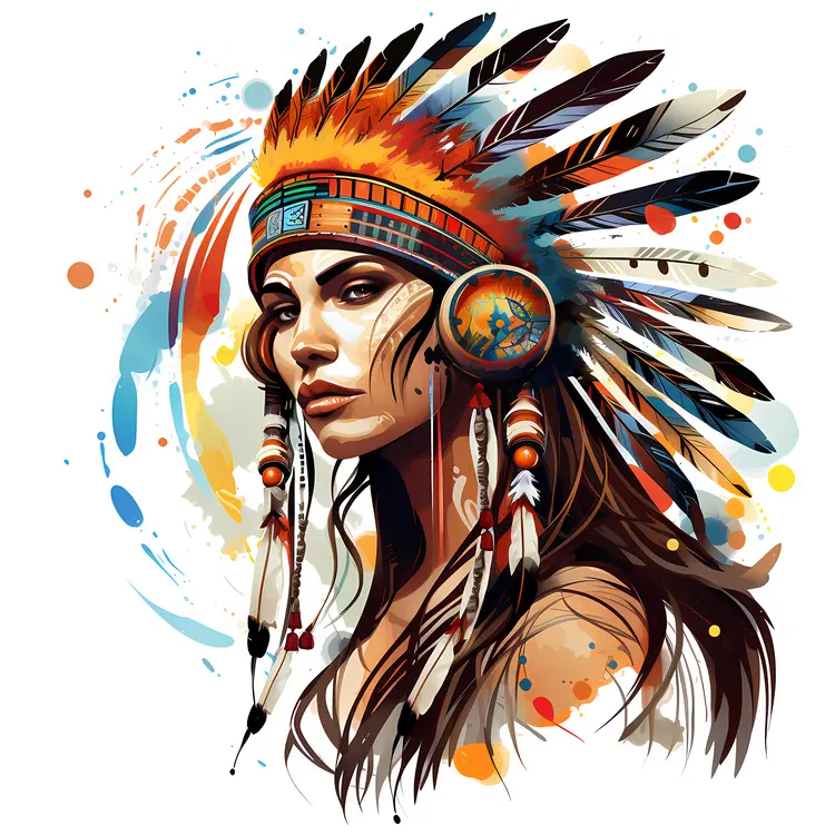 Woman in Traditional Headdress