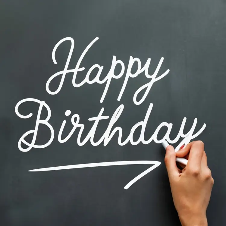 Chalkboard Happy Birthday Card