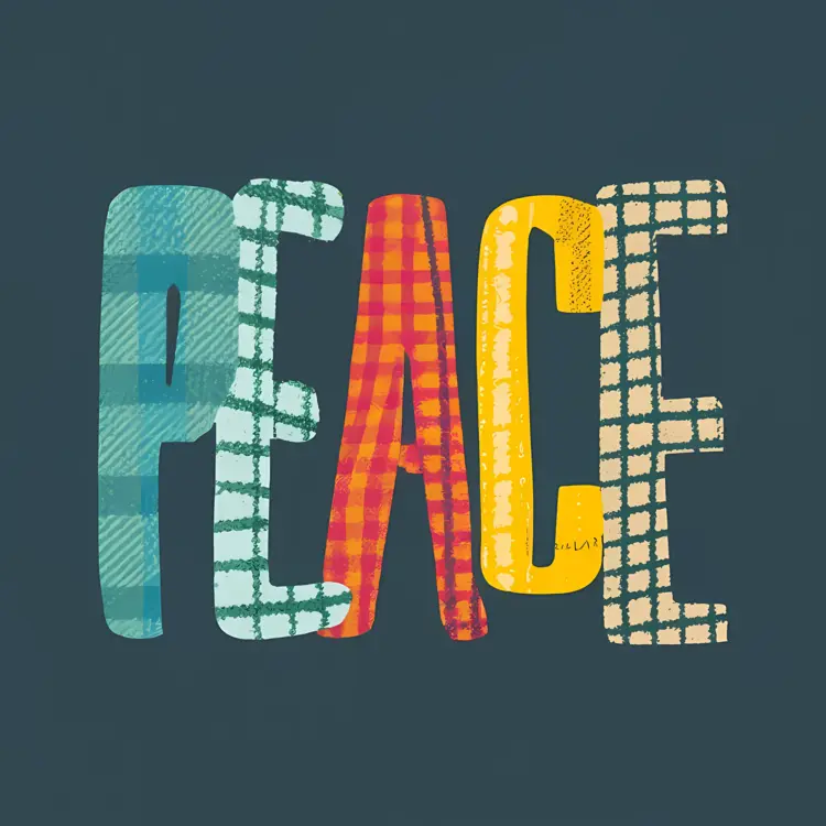 Colorful Peace Typography Design