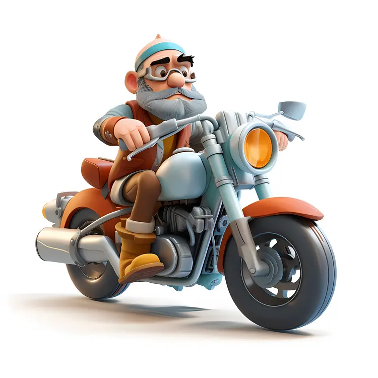 Man on Motorcycle