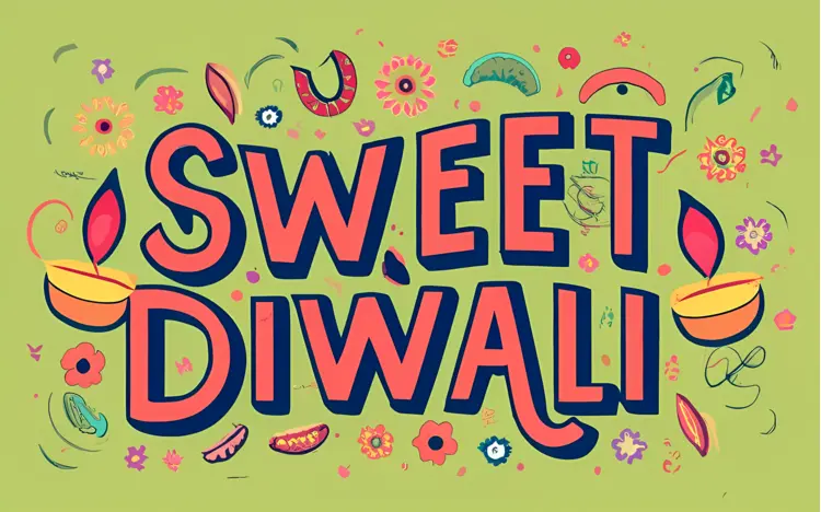 Sweet Diwali with Flowers and Sweets