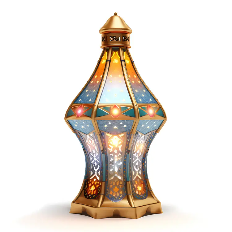 Colorful Stained Glass Lantern