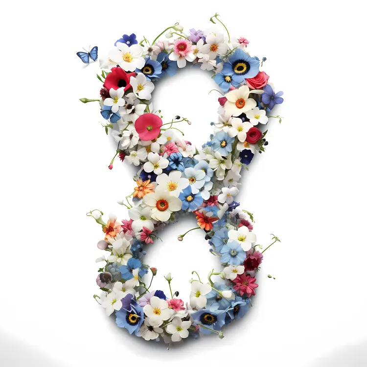 Colorful Floral Number 8