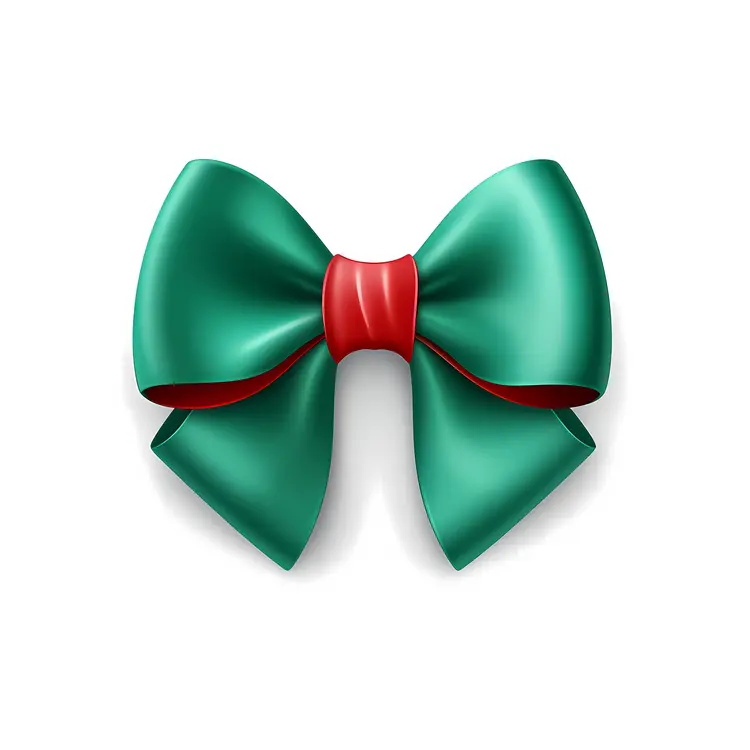 Green Bow with Red Center