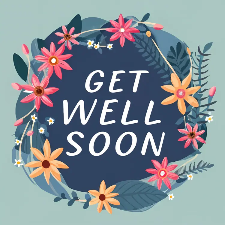 Get Well Soon Floral Wreath