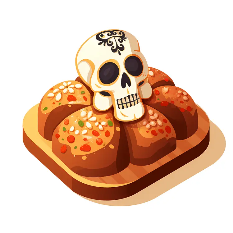 Spooky Skull Bread for Halloween