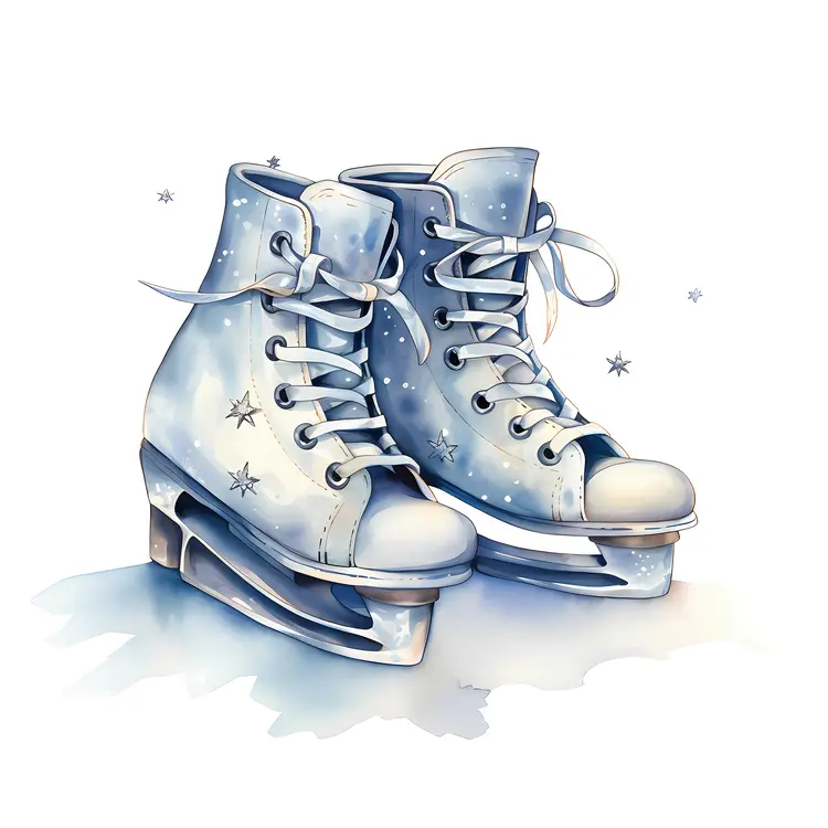 Starry Blue Ice Skates