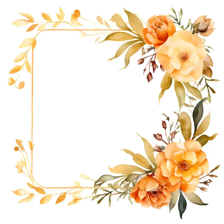 Elegant Floral Frame