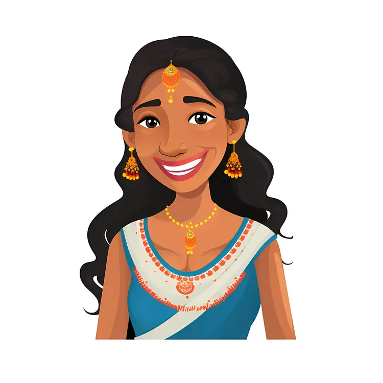 Smiling Woman in Traditional Dress