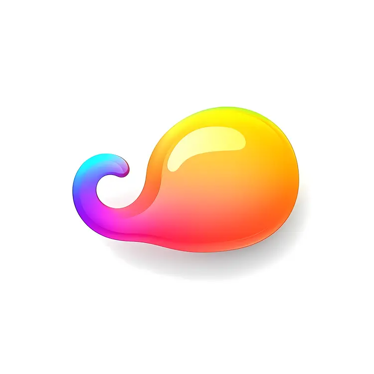 Colorful Gradient Blob Abstract Shape