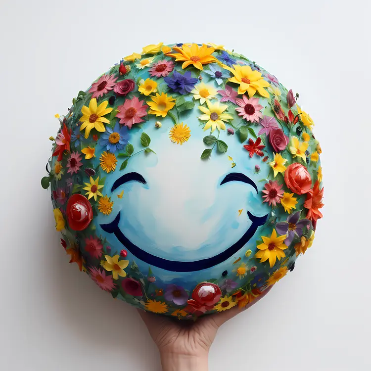 Floral Smiley with Flowers