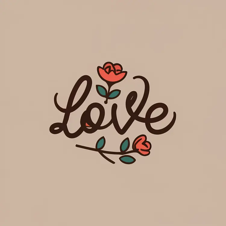 Love with Roses Illustration