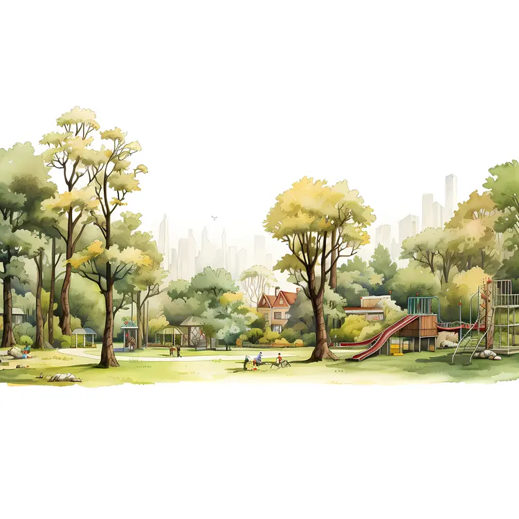 Playground in a Green Park