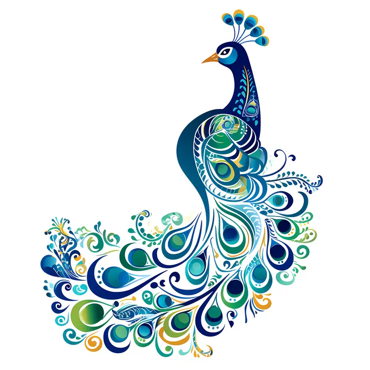 Colorful Peacock Illustration