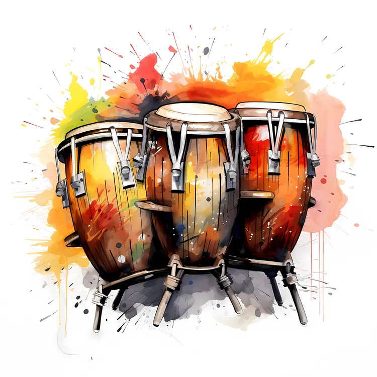 Wooden Conga Drums