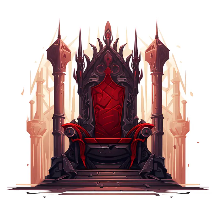 Dark Gothic Throne in Majestic Setting