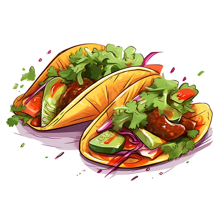 Delicious Tacos with Fresh Vegetables