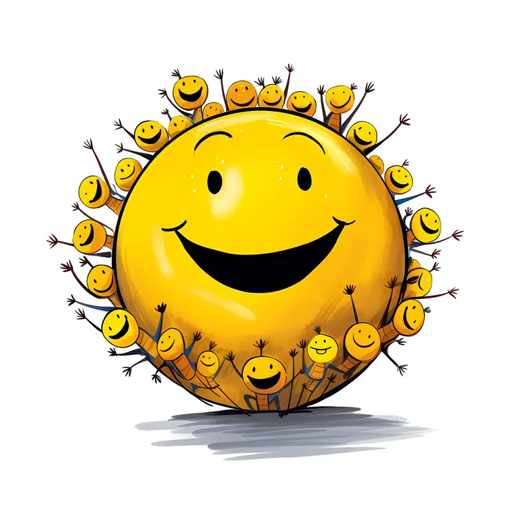 Group of Happy Smiley Faces