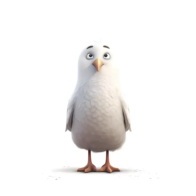 Cute Cartoon Seagull
