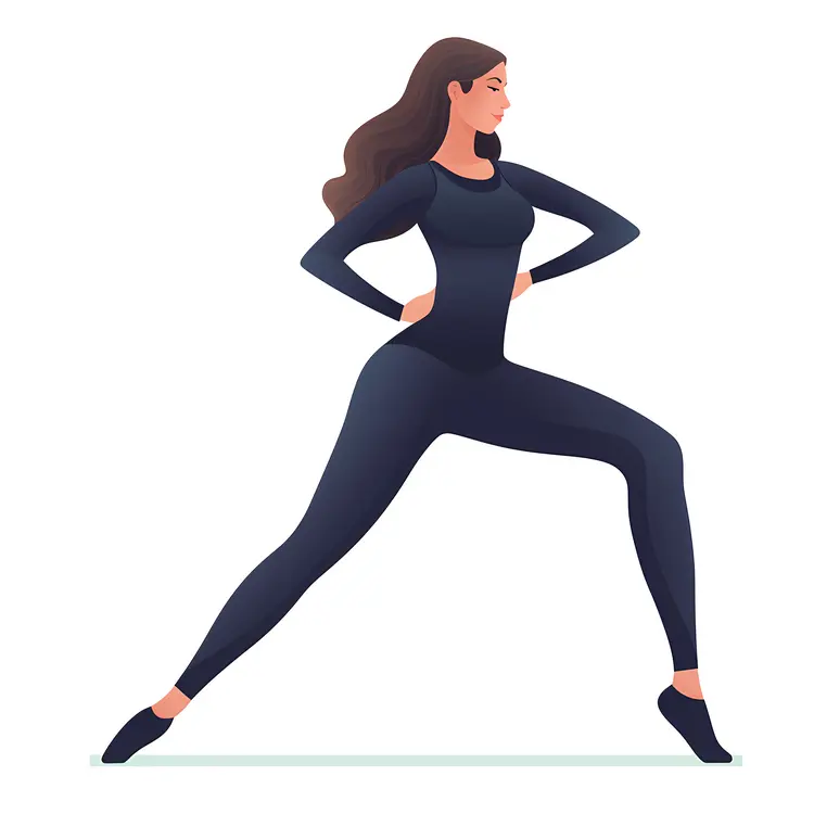 Woman in Black Workout Outfit