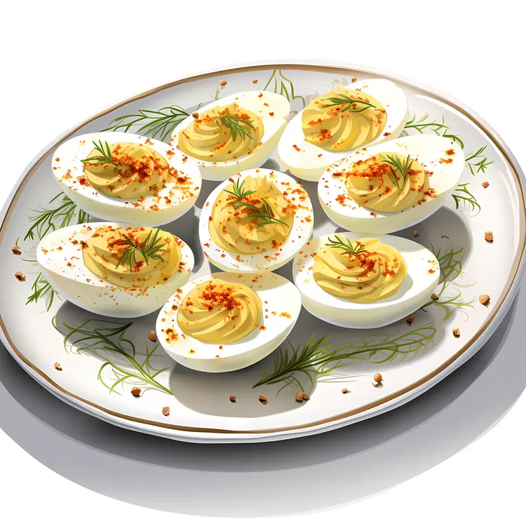 Deviled Eggs with Dill and Paprika
