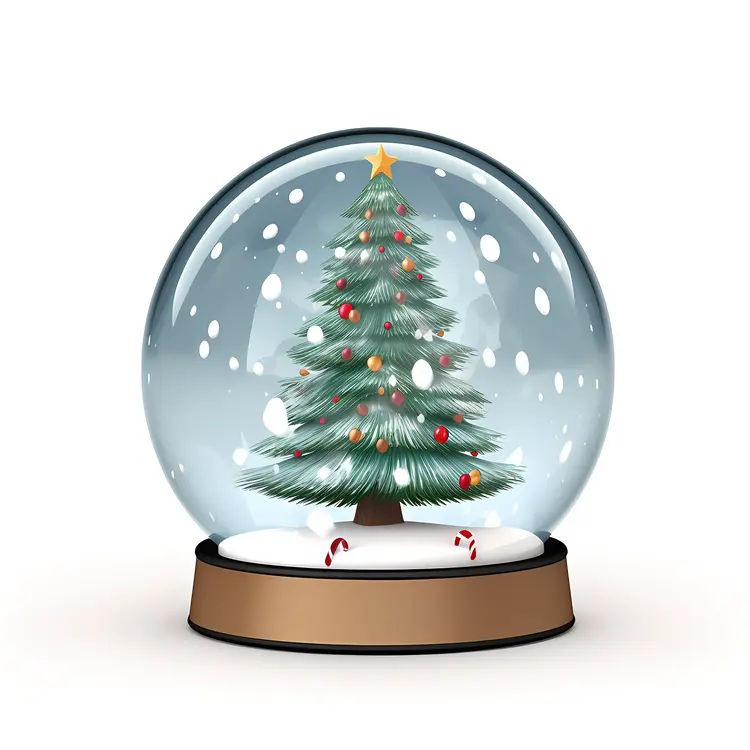 Christmas Tree in a Snow Globe