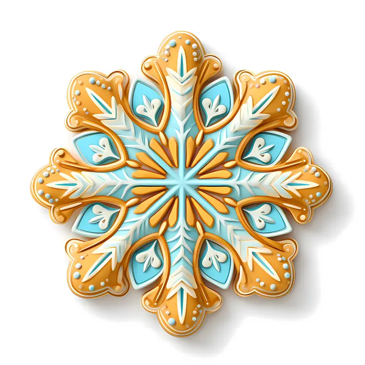 Beautiful Snowflake Cookie for Christmas