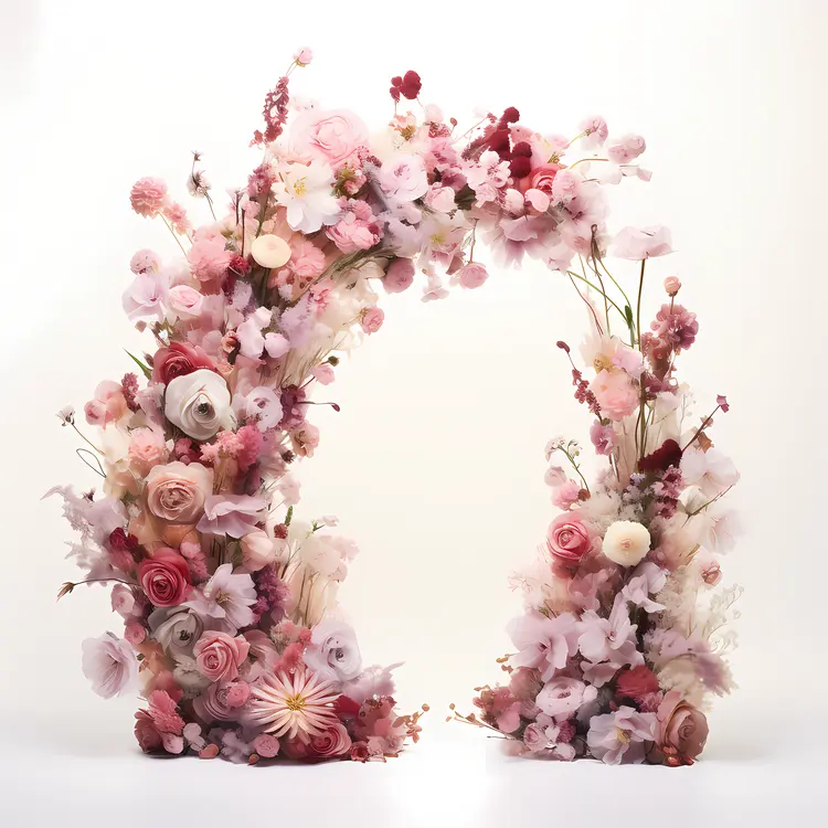 Beautiful Pink Flower Arch for Romantic Events