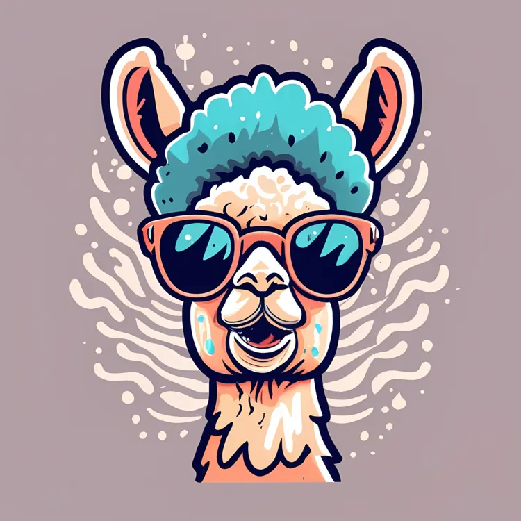 Cool Llama with Sunglasses