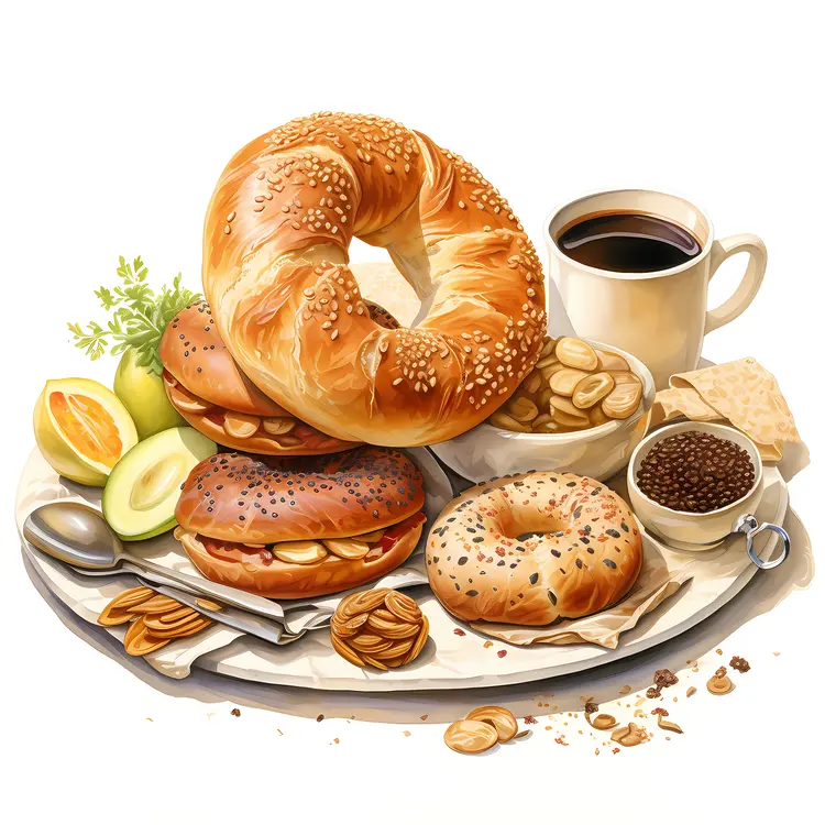 Bagels with Breakfast Spread