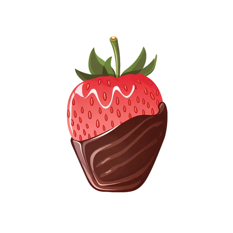 Red Strawberry with Chocolate Covering