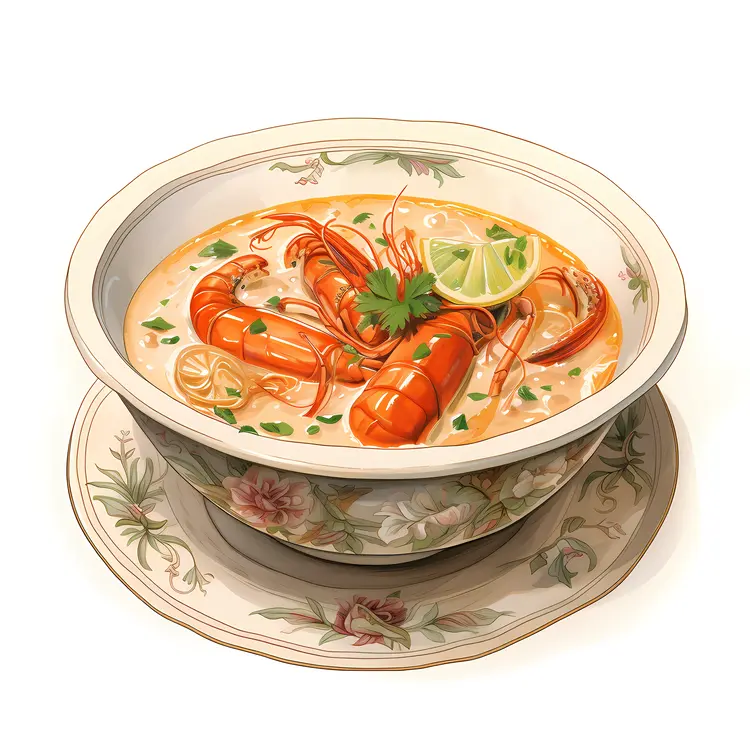 Shrimp Soup with Lime