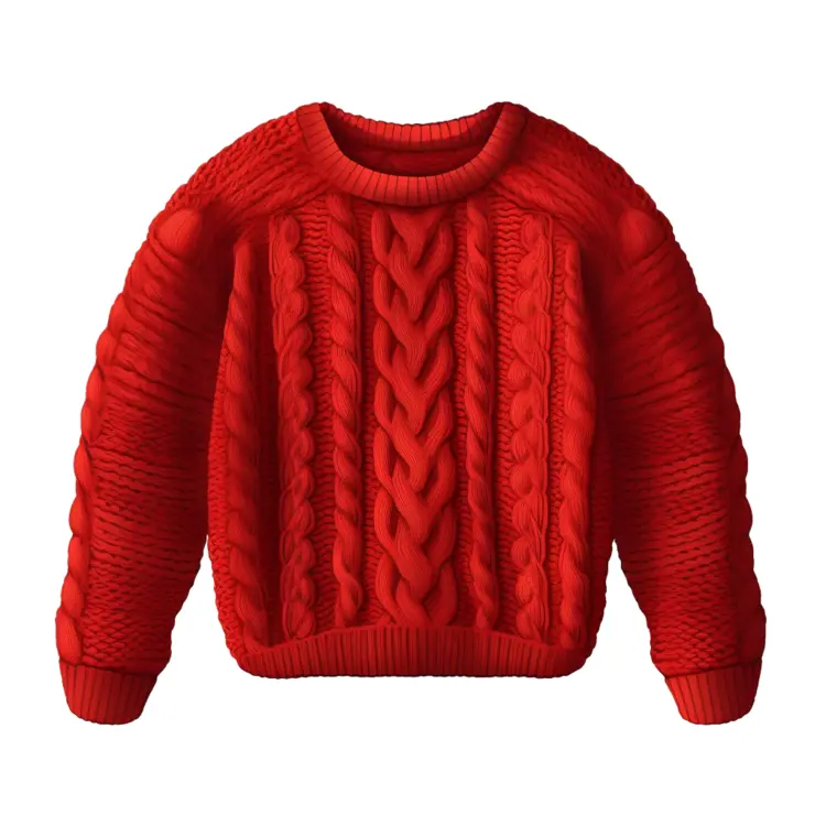 Red Cable Knit Sweater