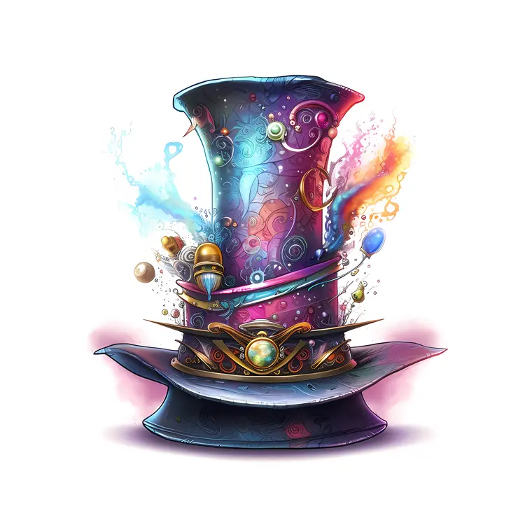 Colorful Artistic Hat with Ornaments