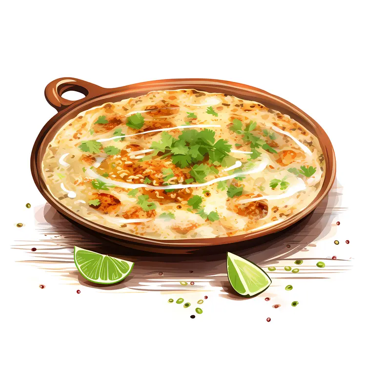 Delicious Pizza with Lime and Cilantro