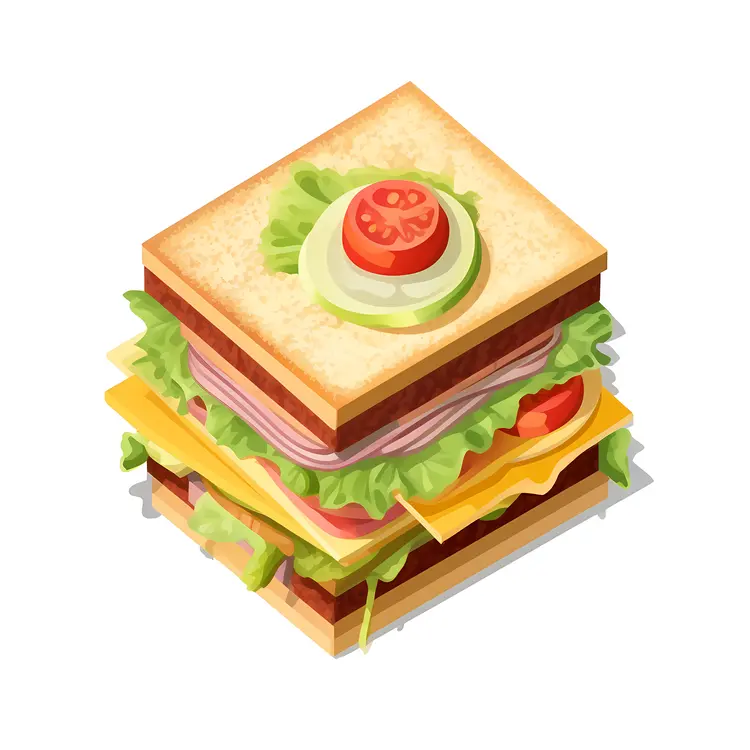 Delicious Sandwich with Fresh Ingredients