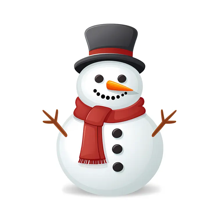 Happy Snowman Cartoon