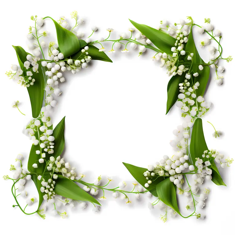 Lily of the Valley Floral Frame